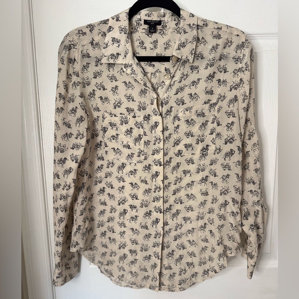 Ann Taylor 100% Silk Blouse Size S